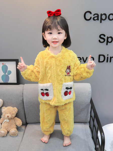 Zimné detské pyžamo s vreckami pre dievčatá