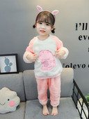 Detské plyšové pyžamo s výšivkou pre dievčatá