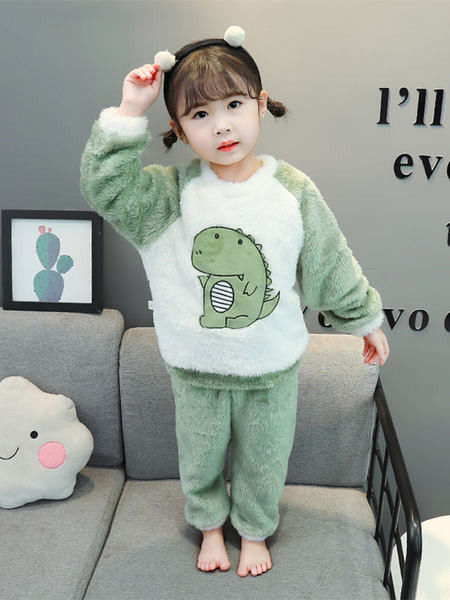 Detské plyšové pyžamo s výšivkou pre dievčatá