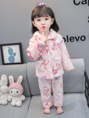 Detské plyšové pyžamo pre dievčatá - dvojdielne