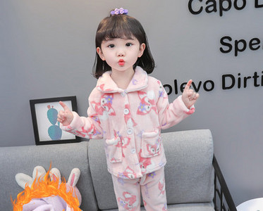Detské plyšové pyžamo pre dievčatá - dvojdielne