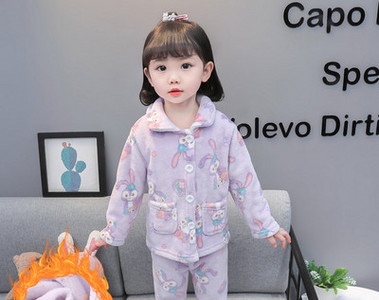 Detské plyšové pyžamo pre dievčatá - dvojdielne