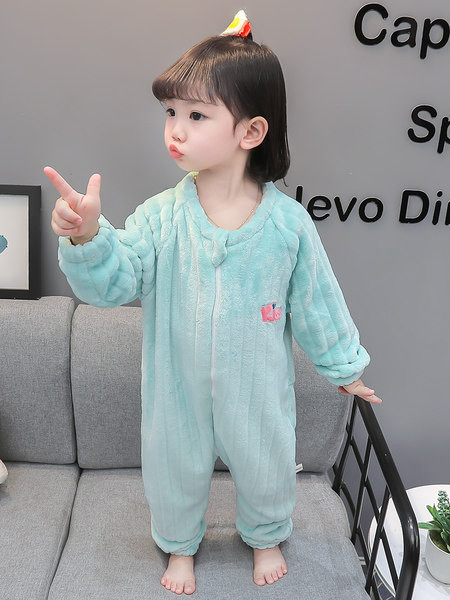 Detské pyžamo pre dievčatá s výšivkou a zipsom