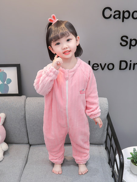 Detské pyžamo pre dievčatá s výšivkou a zipsom