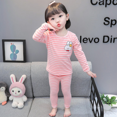 Dvojdielne pyžamo s pruhmi z bavlny