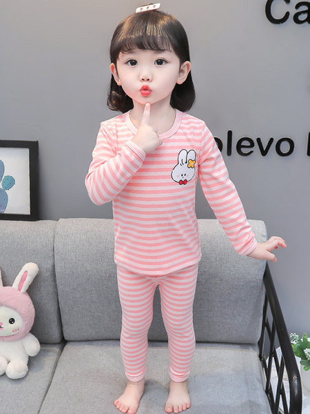 Dvojdielne pyžamo s pruhmi z bavlny