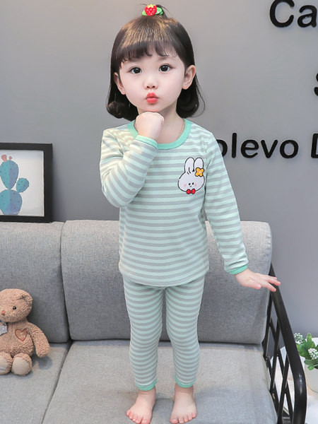 Dvojdielne pyžamo s pruhmi z bavlny