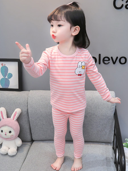 Dvojdielne pyžamo s pruhmi z bavlny