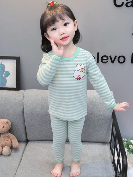 Dvojdielne pyžamo s pruhmi z bavlny