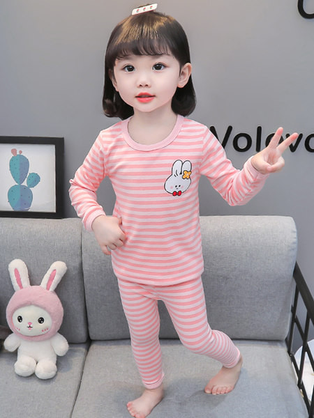 Dvojdielne pyžamo s pruhmi z bavlny