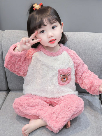 Нов модел детска пижама за момичета - с бродерия