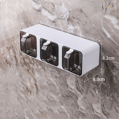 Nástenné kuchynské nádoby na koreniny, soľnička a korenička, korenie, organizér na korenie s lyžičkami