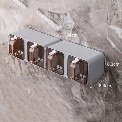 Nástenné kuchynské nádoby na koreniny, soľnička a korenička, korenie, organizér na korenie s lyžičkami