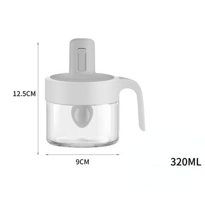 Teleskopická lyžica, korenie, sklenená nádoba, sada kuchynských úložísk, korenie, soľ, cukor, fľaša, uzavretý vlhkosťodolný stojan na korenie, NOVINKA