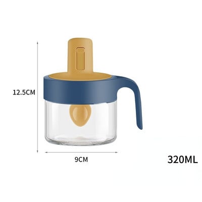 Teleskopická lyžica, korenie, sklenená nádoba, sada kuchynských úložísk, korenie, soľ, cukor, fľaša, uzavretý vlhkosťodolný stojan na korenie, NOVINKA
