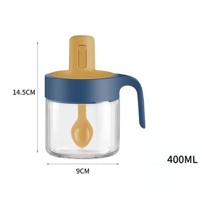 Teleskopická lyžica, korenie, sklenená nádoba, sada kuchynských úložísk, korenie, soľ, cukor, fľaša, uzavretý vlhkosťodolný stojan na korenie, NOVINKA