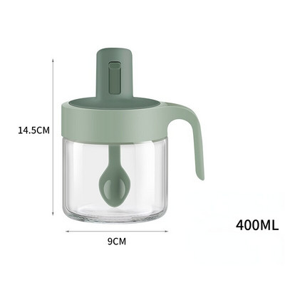 Teleskopická lyžica, korenie, sklenená nádoba, sada kuchynských úložísk, korenie, soľ, cukor, fľaša, uzavretý vlhkosťodolný stojan na korenie, NOVINKA