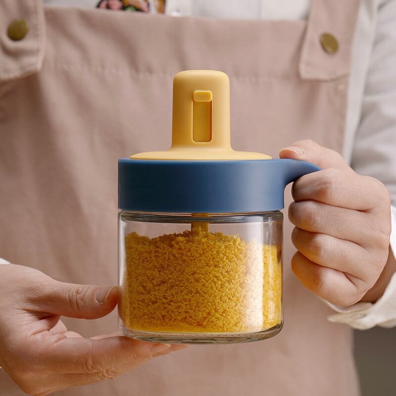 Teleskopická lyžica, korenie, sklenená nádoba, sada kuchynských úložísk, korenie, soľ, cukor, fľaša, uzavretý vlhkosťodolný stojan na korenie, NOVINKA