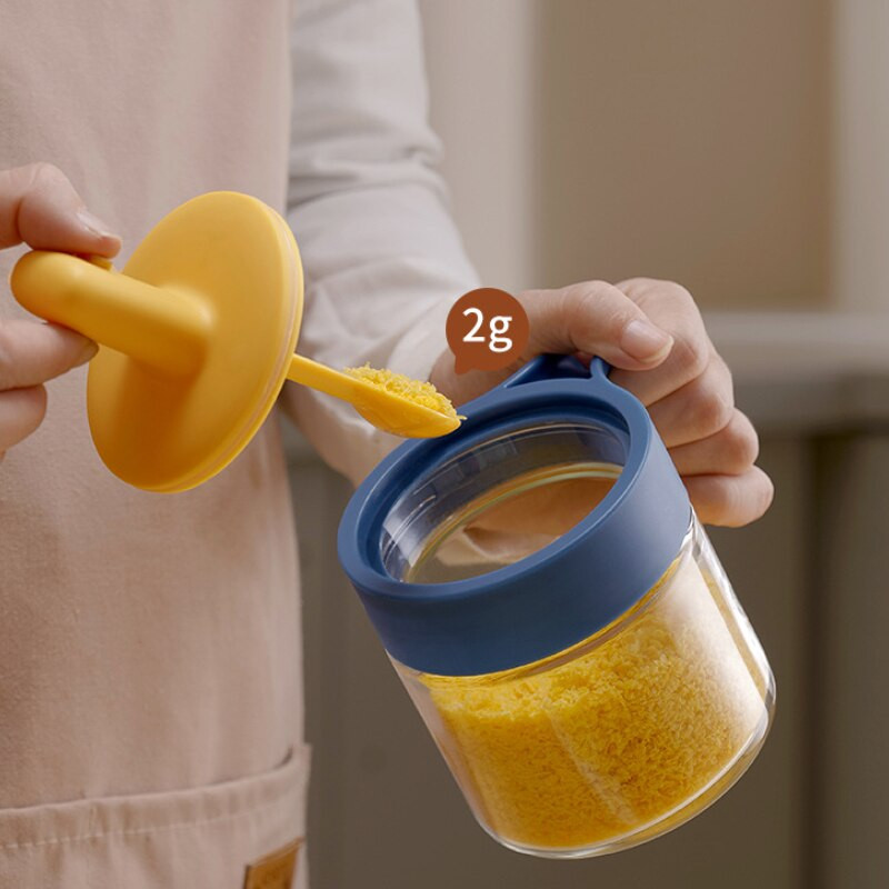 Teleskopická lyžica, korenie, sklenená nádoba, sada kuchynských úložísk, korenie, soľ, cukor, fľaša, uzavretý vlhkosťodolný stojan na korenie, NOVINKA