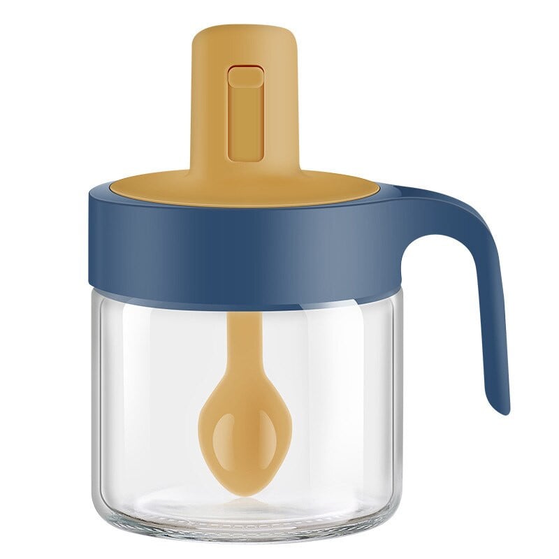 Teleskopická lyžica, korenie, sklenená nádoba, sada kuchynských úložísk, korenie, soľ, cukor, fľaša, uzavretý vlhkosťodolný stojan na korenie, NOVINKA