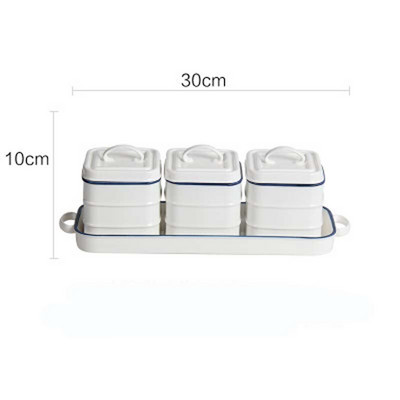 FANCITY Keraminis kavos indelis su cukrumi su dangteliu prieskonių indelis Virtuvė Drėgmei atsparus sojos padažas, acto butelis Šiuolaikinė buitinė arbata jūra