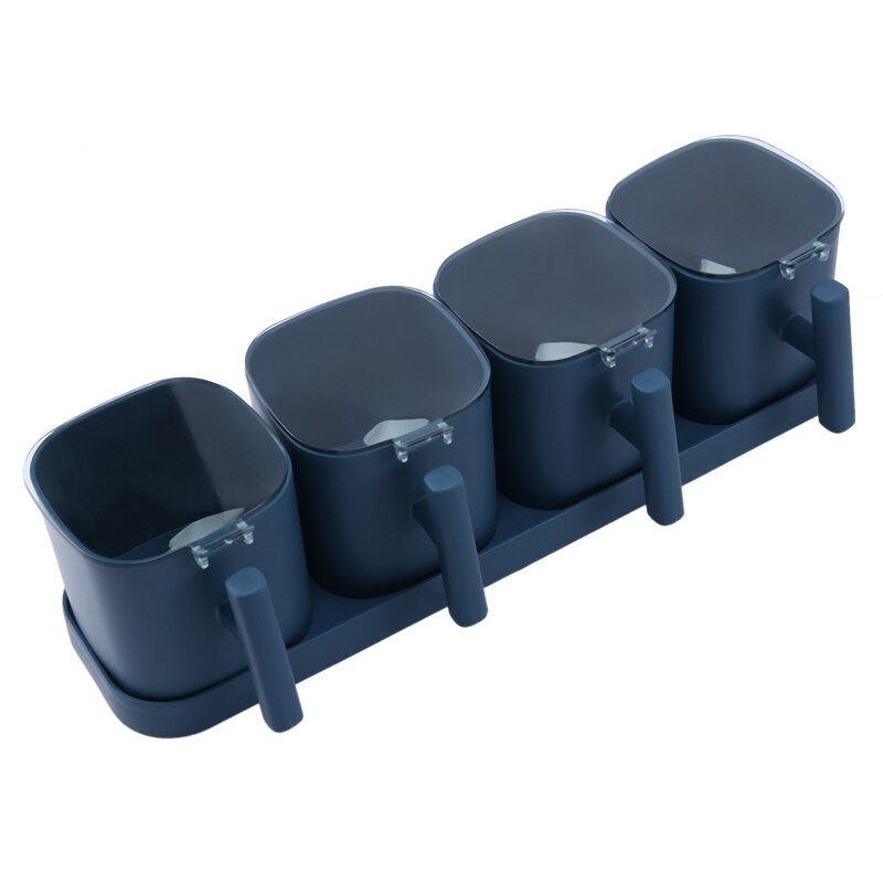 4 mriežkové korenie, organizér na korenie, soľ, korenie, kuchynská nádoba, fľaša na korenie, nádoba s lyžicami