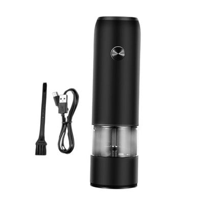 Elektrický mlynček na korenie s LED svetlom, keramický, nastaviteľná hrubosť, jednou rukou ovládaný mlynček na soľ a korenie na soľ a korenie