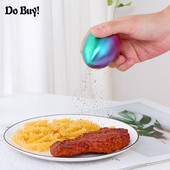 1 ks Korenička v tvare vajíčka z nehrdzavejúcej ocele Korenička na koreničku Soľnička Prenosná grilovacia soľnička na piknik Domáca kuchyňa Varenie Nástroj