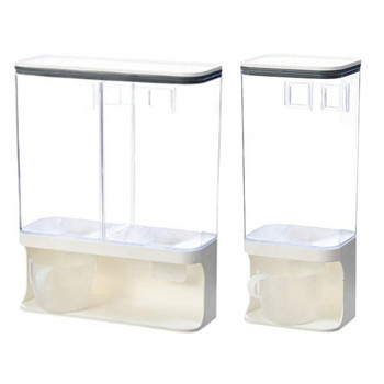 HOT-2 Pcs Dry Food Dispenser, Transparent Plastic, Dry Food Dispenser, Dry Food Storage Fruit Box, 1500ML & 3000ML