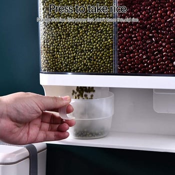 HOT-2 Pcs Dry Food Dispenser, Transparent Plastic, Dry Food Dispenser, Dry Food Storage Fruit Box, 1500ML & 3000ML