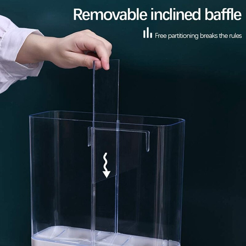 2 ks dávkovača suchého krmiva, priehľadný plast, dávkovač suchého krmiva, úložný box na suché ovocie, 1500 ml a 3000 ml