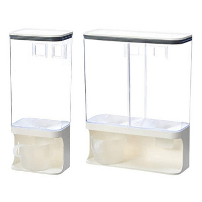 2 tk kuivtoidu dosaator, läbipaistev plast, kuivtoidu jaotur, kuivatoidu puuviljade hoiukarp, 1500 ml ja 3000 ml