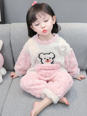 Detské dvojdielne plyšové pyžamo s potlačou