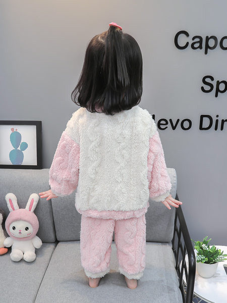 Detské dvojdielne plyšové pyžamo s potlačou