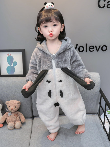 Plyšové pyžamo s 3D prvkom typu romper