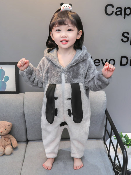 Plyšové pyžamo s 3D prvkom typu romper