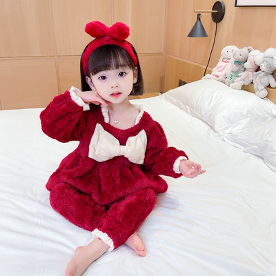 Dvojdielne detské pyžamo pre dievčatá - so stuhou