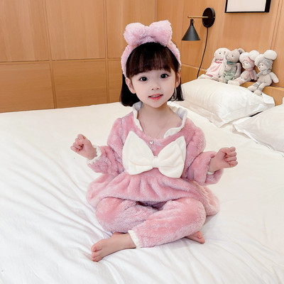 Dvojdielne detské pyžamo pre dievčatá - so stuhou