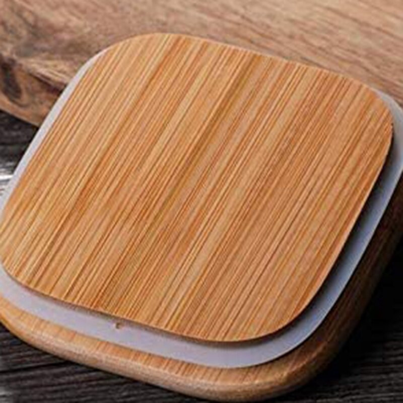 10x19cm 3ks priehľadných štvorcových sklenených úložných dóz s bambusovými viečkami a bambusovými lyžičkami - Vzduchotesné nádoby na potraviny - Sklenené kuchynské nádoby