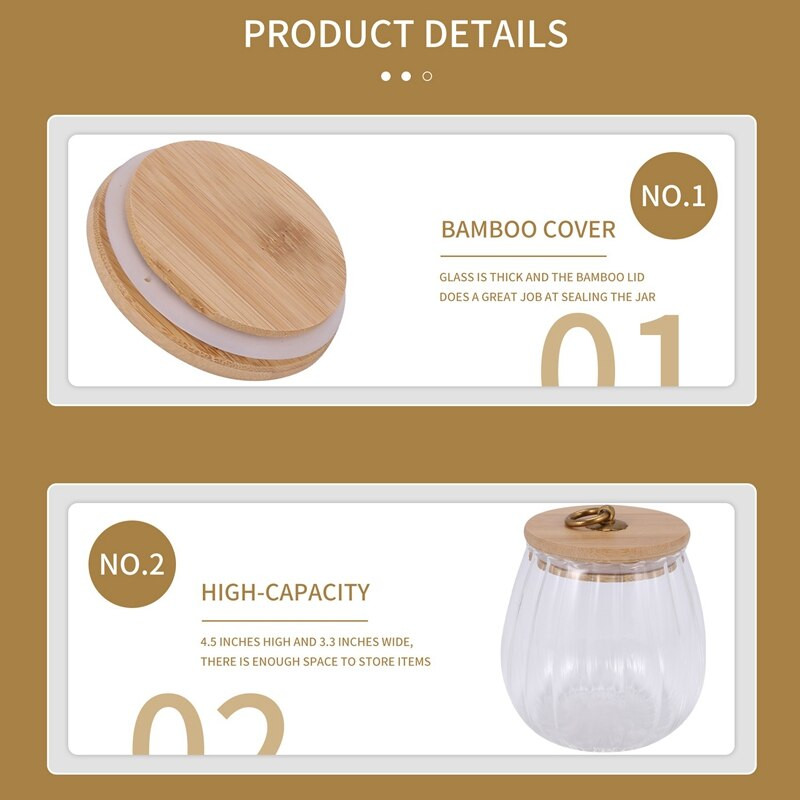 Priehľadná sklenená koreniaca nádoba s viečkom, nádoba na čaj, úložná skrinka na soľ a korenie, cukornička, kuchynské doplnky