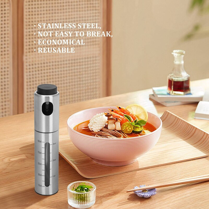 Rozprašovač oleja na varenie, dávkovač oleja z nehrdzavejúcej ocele do fritézy, kuchynské náčinie, fľaša s olejom na šalát, grilovanie, pečenie atď.