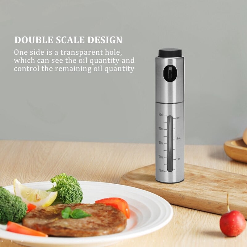 Rozprašovač oleja na varenie, dávkovač oleja z nehrdzavejúcej ocele do fritézy, kuchynské náčinie, fľaša s olejom na šalát, grilovanie, pečenie atď.