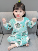 Detské dvojdielne plyšové pyžamo - pre dievčatá