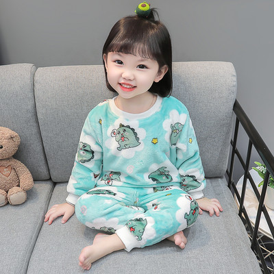 Detské dvojdielne plyšové pyžamo - pre dievčatá