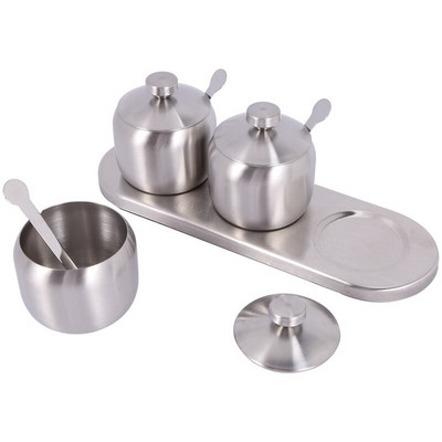 Kuchynské nádoby na korenie z nehrdzavejúcej ocele 18/8, sada na korenie, korenie, stojan na korenie, fľaša na korenie, soľ, korenie, cukor, úložný priestor