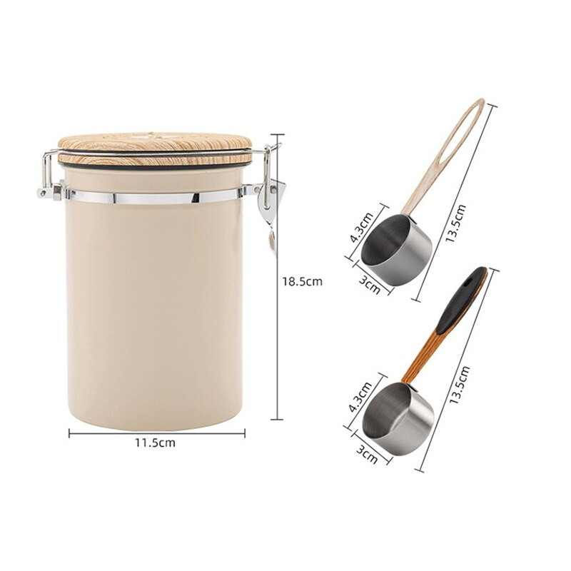 1,8 l zásobník na čaj a sušené ovocie, vzduchotesná nádrž na kávový prášok s lyžičkou, vzduchotesná nádrž z nehrdzavejúcej ocele na kávové zrná