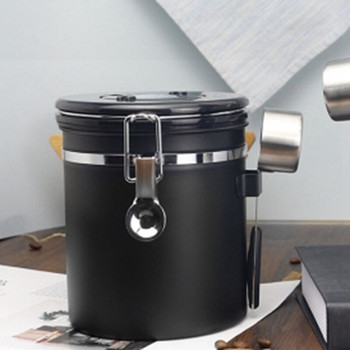 Запечатана кутия за кафе на зърна с изпускателен клапан Запечатана кутия за чай от неръждаема стомана Буркан за кафе на зърна за комплект кафе