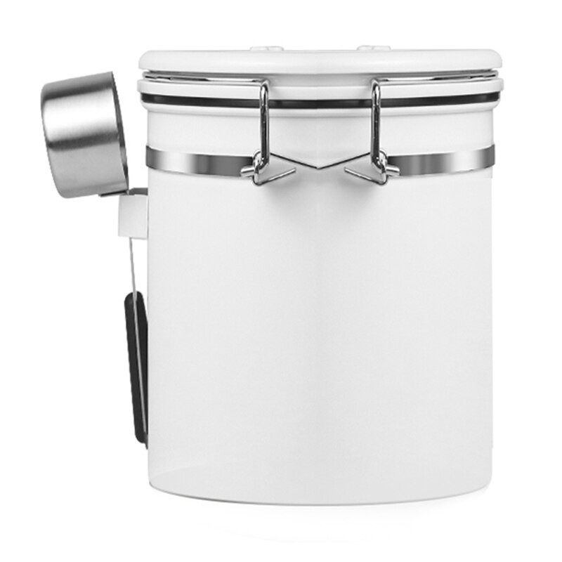 Utesnená plechovka na kávu s výfukovým ventilom, utesnená plechovka na čaj z nehrdzavejúcej ocele, nádoba na kávu s príchuťou kávy pre kávovú súpravu