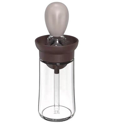 Dávkovač olivového oleja s kefkou, odmerka na olej, kefka na fľašu s dávkovačom oleja na varenie, pečenie a grilovanie v kuchyni