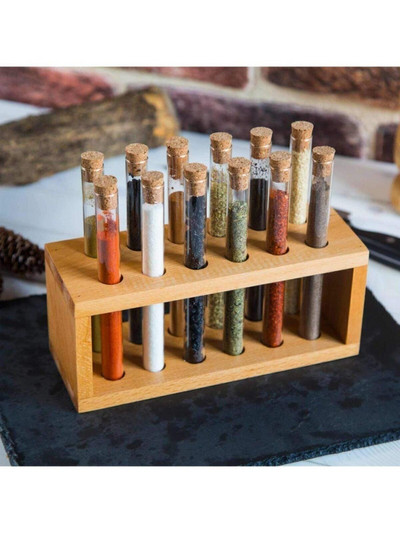 Drevená sada korenia, kuchynská sklenená koreňová krabička, integrovaná nádoba, kombinovaná korková nádoba na potápanie, soľnička, fľaša na olej, nástroje na úsporu energie
